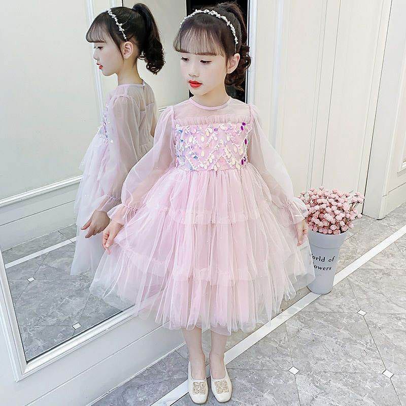 Dress Anak Perempuan Tutu Princess Shiney Pink