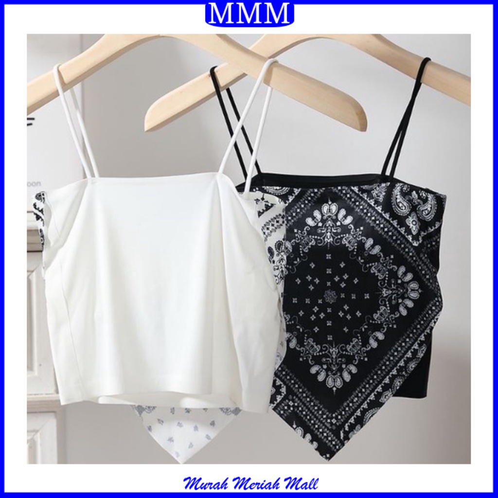 MMM LALISA Tank Top Bra 6469 Korea Style PERMIUM Tanktop Slayer Bohemian Scraf Summer Bra Vest Wanita Tengtop Corak Thailand Impor Murah