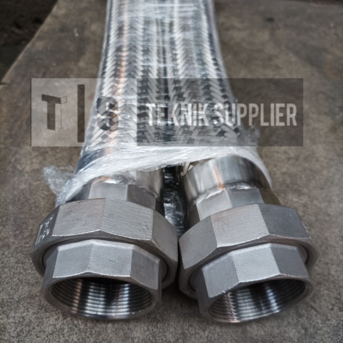 FLEXIBLE METAL HOSE 2" INCH X 50CM CONNECTOR WATERMUR