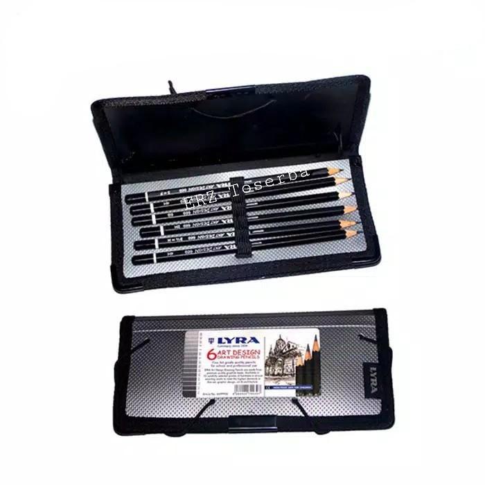 

Lyra 6 Art Design Drawing Pencils 3 mm Grade B-6B - Grafit Graphite