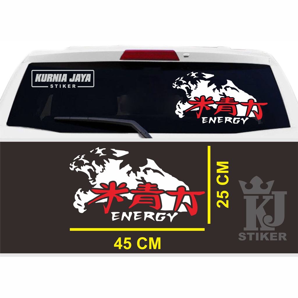 KJ Stiker Promo  Stiker Kaca Mobil Belakang Tulisan Jepang Energy