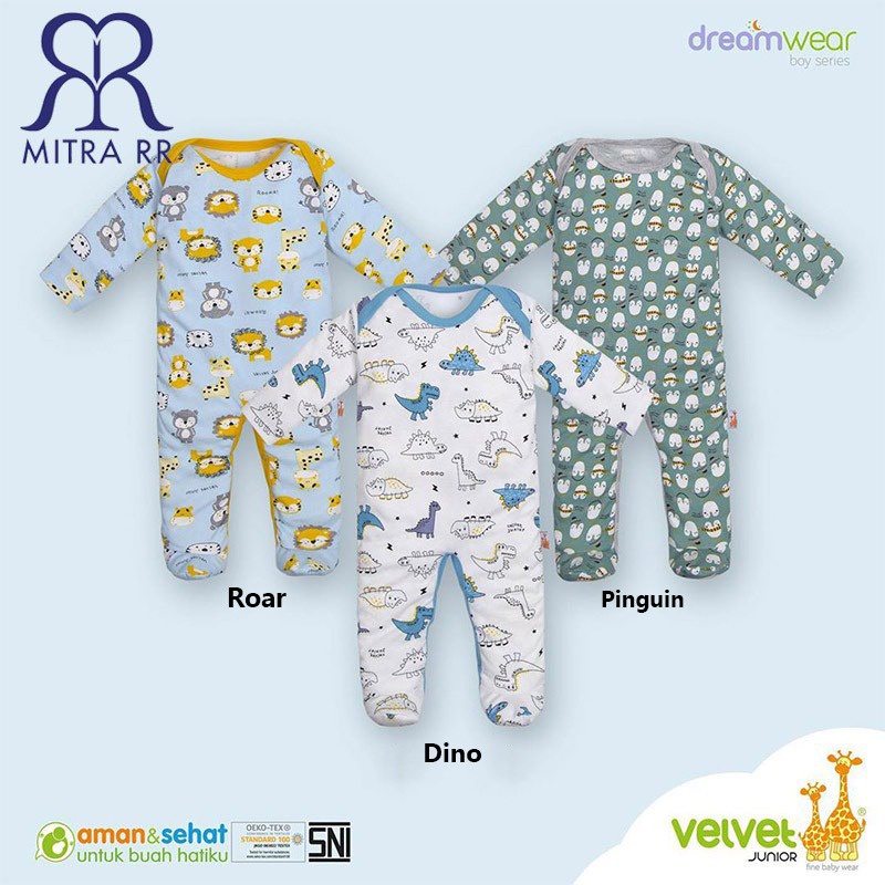 VELVET JUNIOR DREAM WEAR DREAMWEAR Sleepsuit Premium Quality Baju Anak/ Bayi Newborn 0-3 bulan