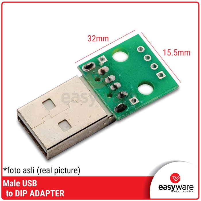 USB MALE TO DIP ADAPTER CONVERTER 4 PIN