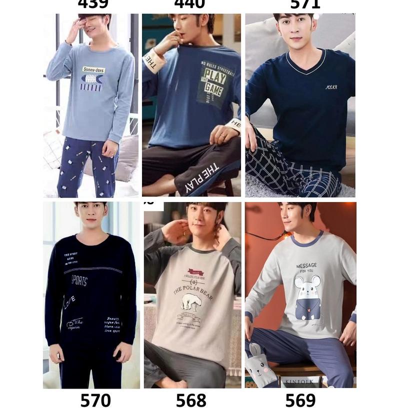 HOT SALE Piyama Pria Baju Tidur Pria Piyama Cowok Dewasa Baju Tidur Cowok