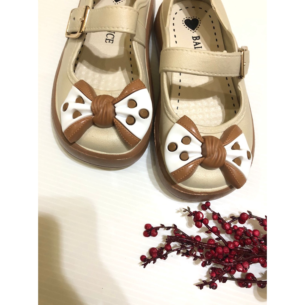 Sepatu Sandal Slop Anak Perempuan Flat Shoes Anak Perempuan Motif Pita Balance-LLJ 601