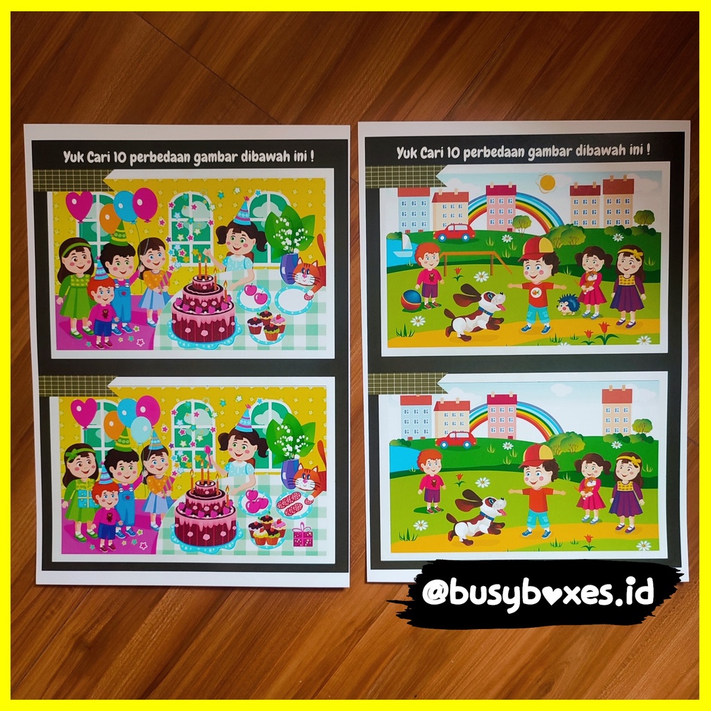 [busyboxes.id] Mainan Edukasi Wipe And Clean mencari obyek montessori i spy seri  beruang