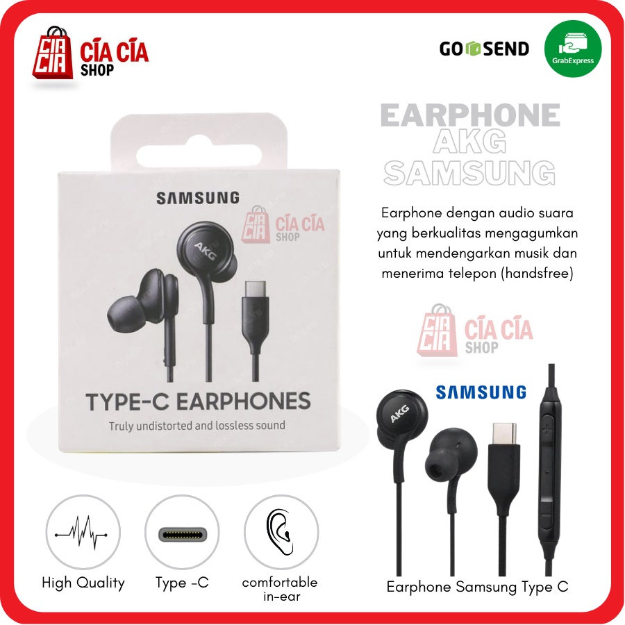 Headset Handsfree Earphone AKG Samsung Type C Earphone Samsung Type C Note 10 20 S20 S21 Original