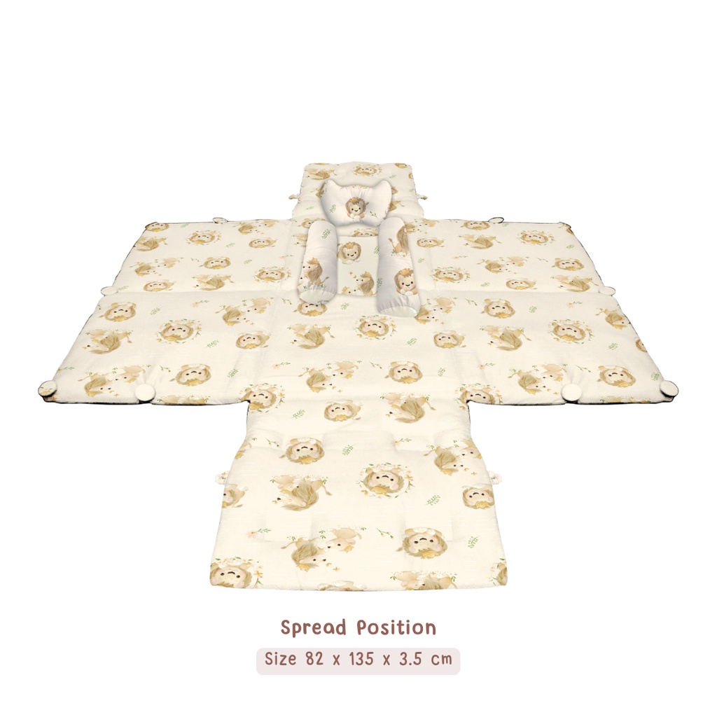 Obayito Baby Folding Bed ( Kasur Kolam ) Bahan Katun Satin Jepang / Double Layer Terbaik