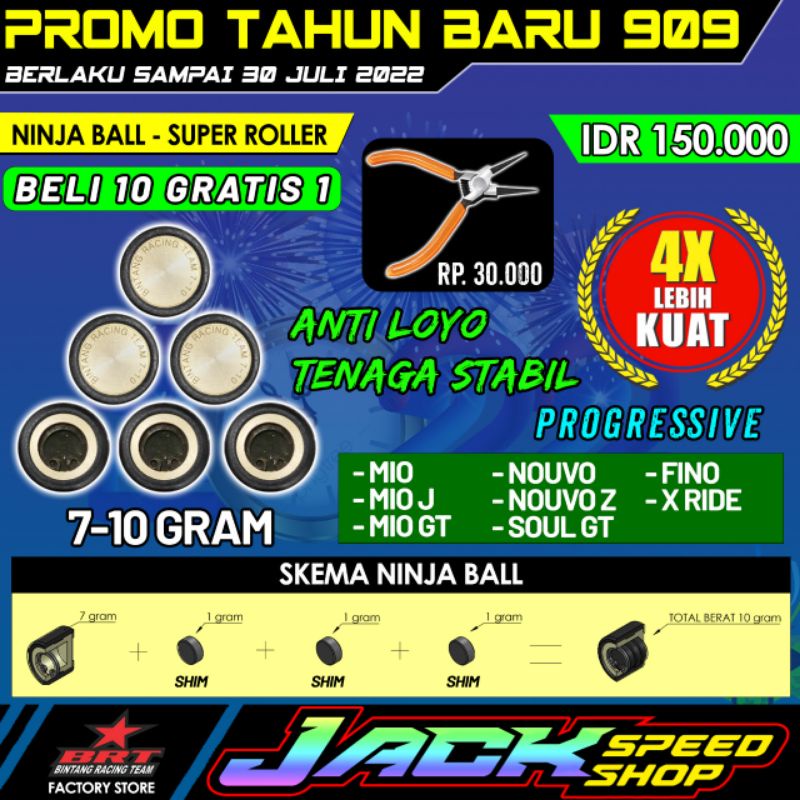 ROLLER NINJA BALL BRT MIO KARBU SOUL SPORTY SMILE MIO J GT FINO XRIDE 115 NOUVO Z 113 OLD LAMA NEW B