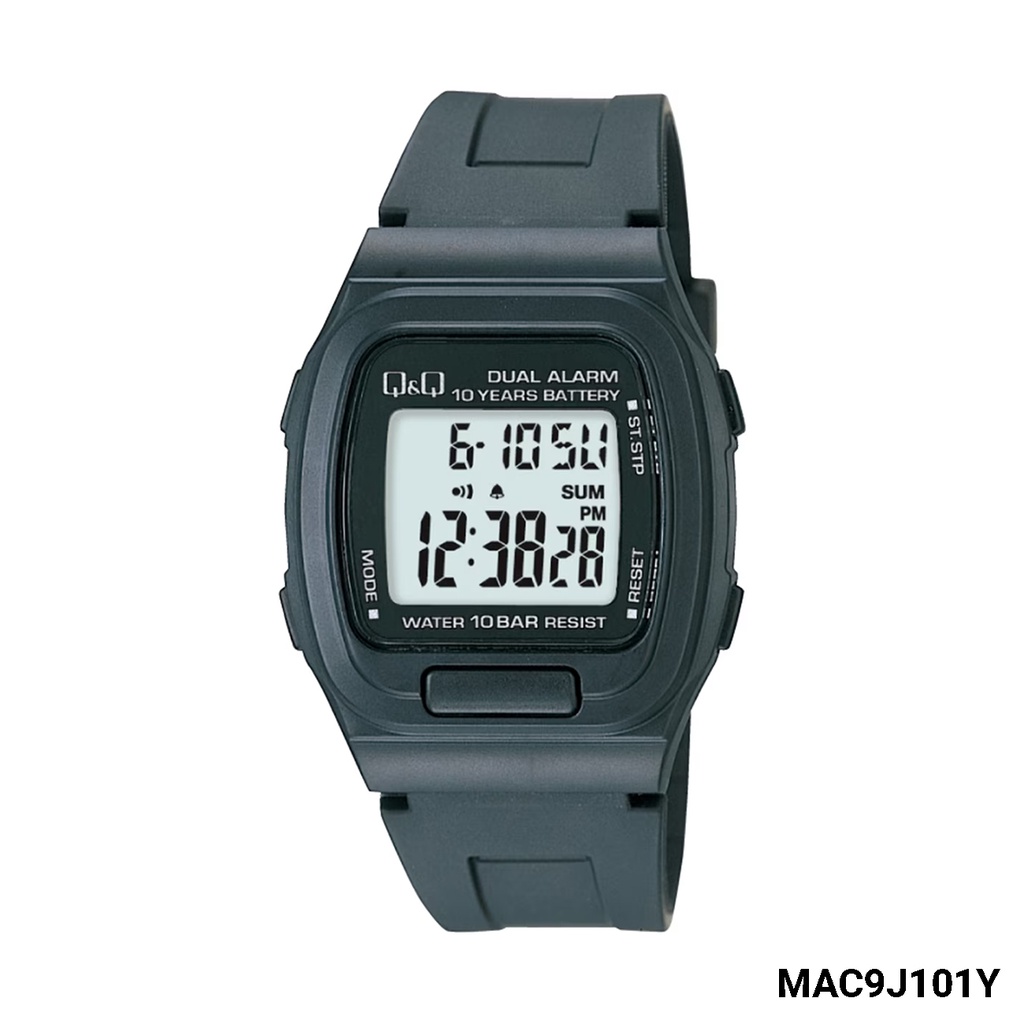 Jam Tangan Pria Sporty Casual Rubber Digital Original Q&amp;Q QnQ QQ MAC5P Series