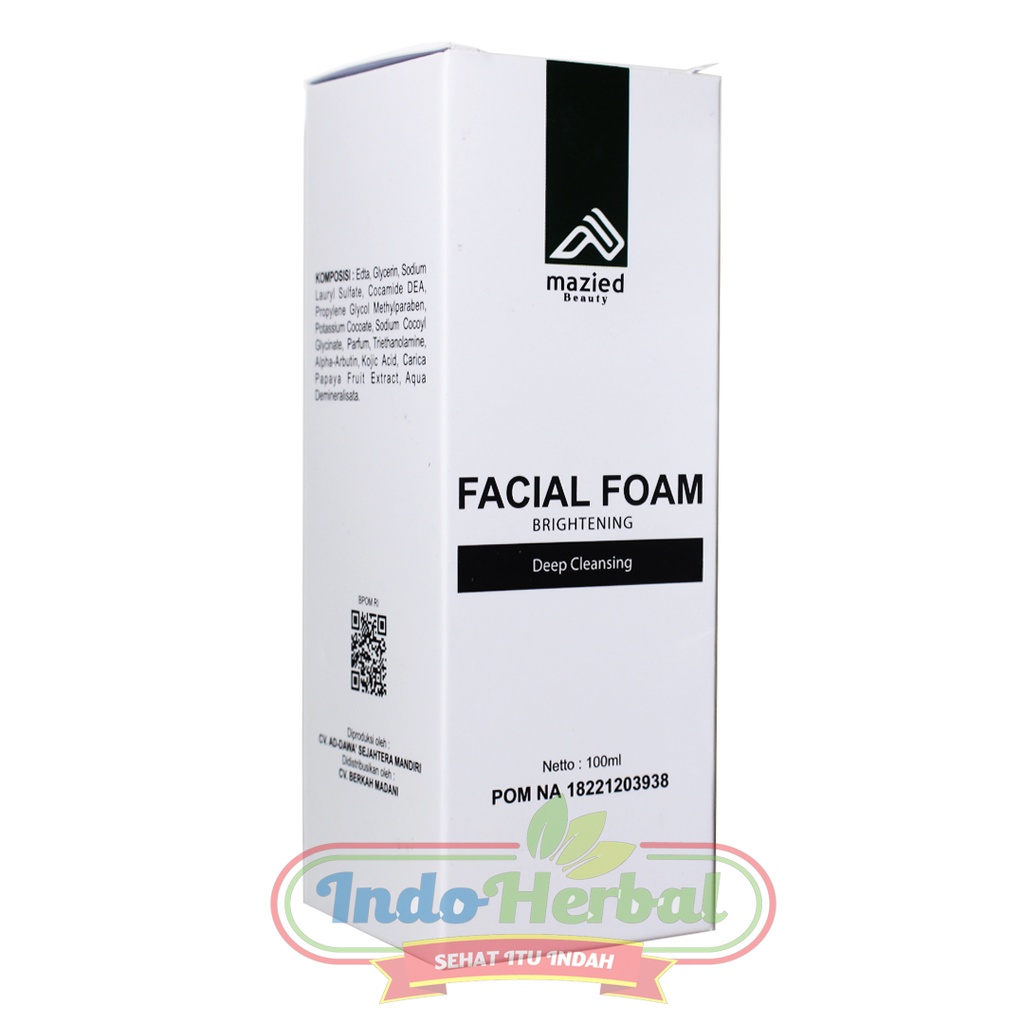 FACIAL FOAM BRIGHTENING DEEP CLEANSING MAZIED 100ml - Sabun Cuci Muka