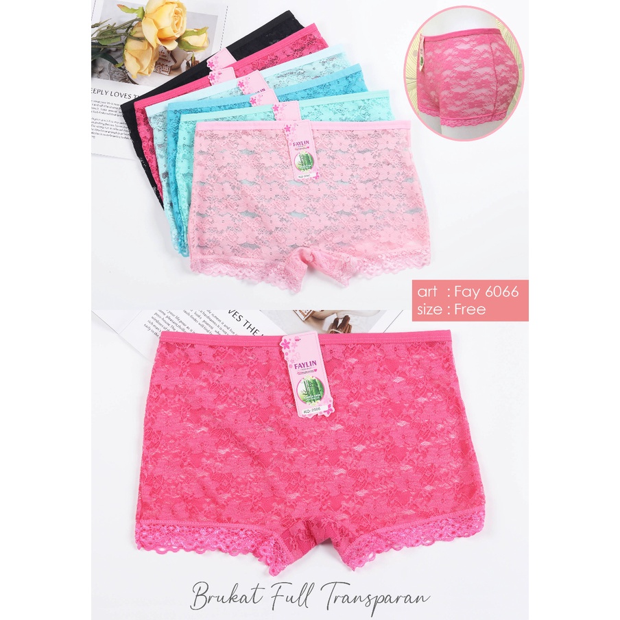 CD CELANA DALAM WANITA RENDA TRANSPARAN FULL SEGI 4 6066
