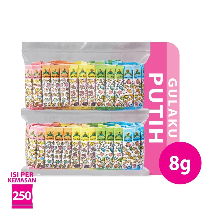 

GULAKU Sugar Sticks Gula Stik 8gr Refill ( 125 sachets / 250 sachets )