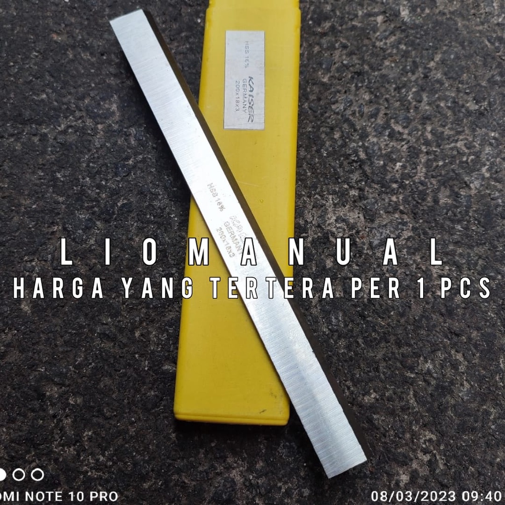 mata planer 200 x18 x 3 mm hss serut kayu jointer
