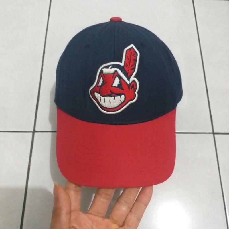 Topi mlb logo indian original foto sendiri