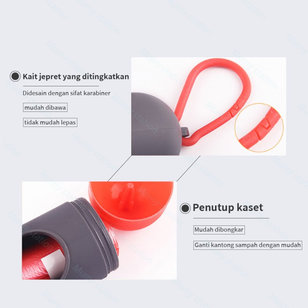 Gantungan Tempat Kantong Plastik Sampah / Dispenser Mini Portable Keresek Popok Pampers Diapers Bayi Serbaguna / Poop Bag