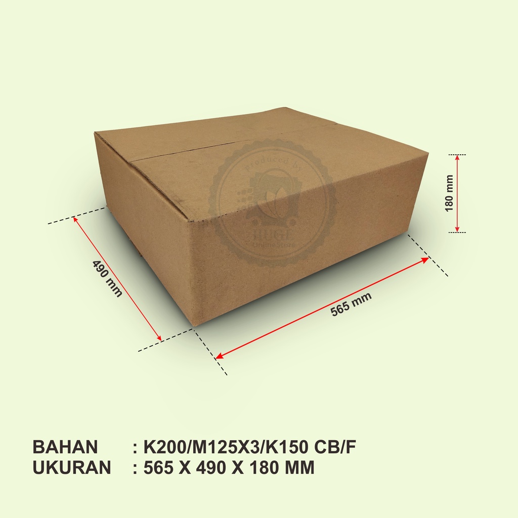 

Kardus 56.5 x 49 x 18 cm - Kemasan Box Dus Kardus Packing Pindahan Jumbo Polos