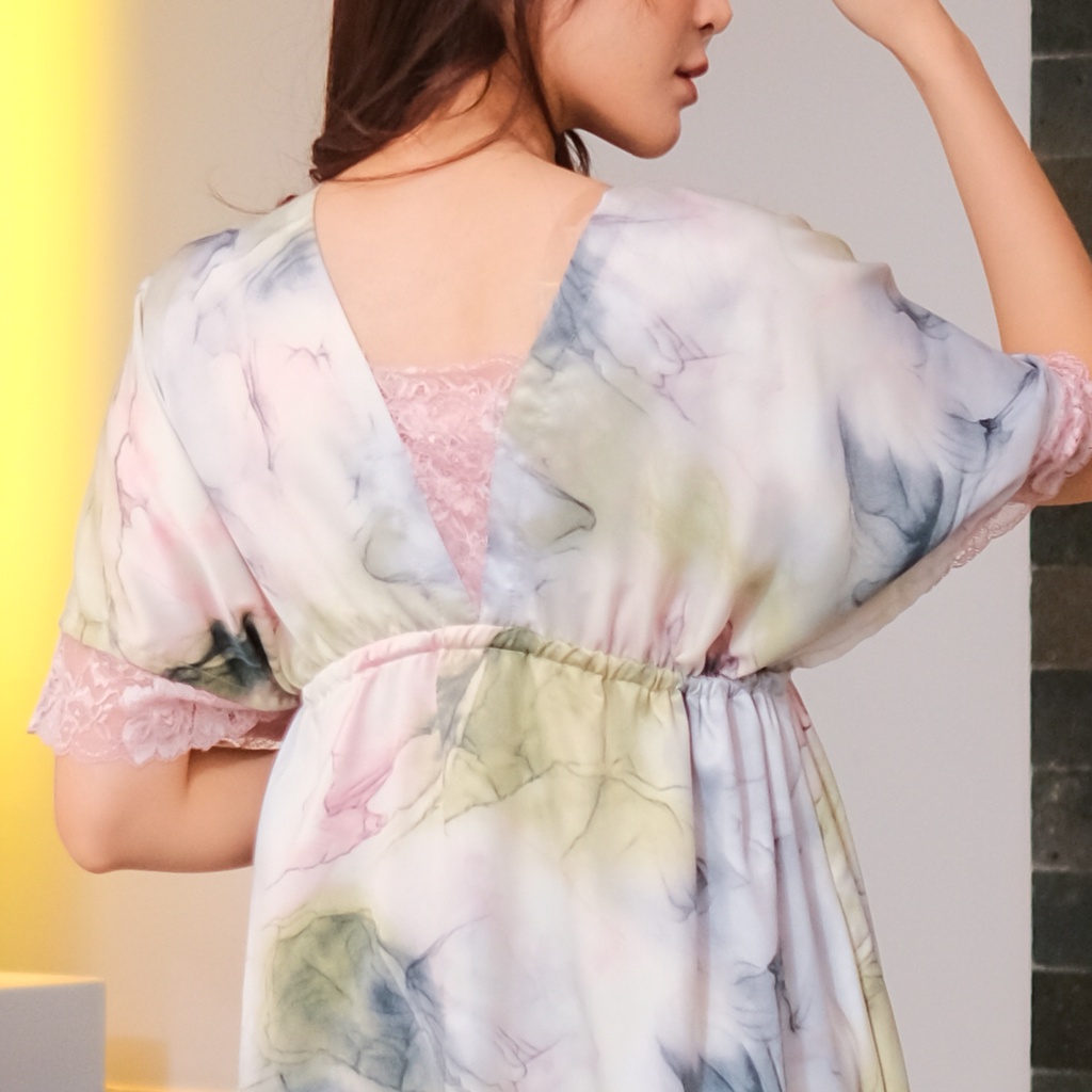 Ladybydiana VICTORIA SLEEPWEAR Dress Korea Bahan Armani Silk Elegan dan Mewah Non Busui