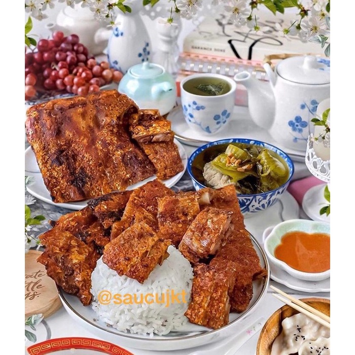 

[Ready Stock]bisa Cod Saucu Babi Panggang Bapang Asli Bangka Roasted Pork (500 Gram)