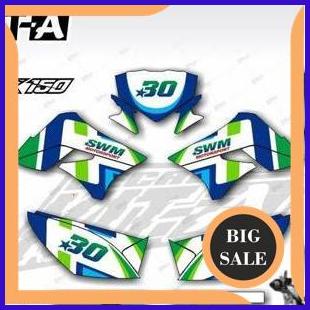 Decal klx s 150 old lama merah supermoto hitam putih stiker dtrecker dtracker 1M4R23 accessories
