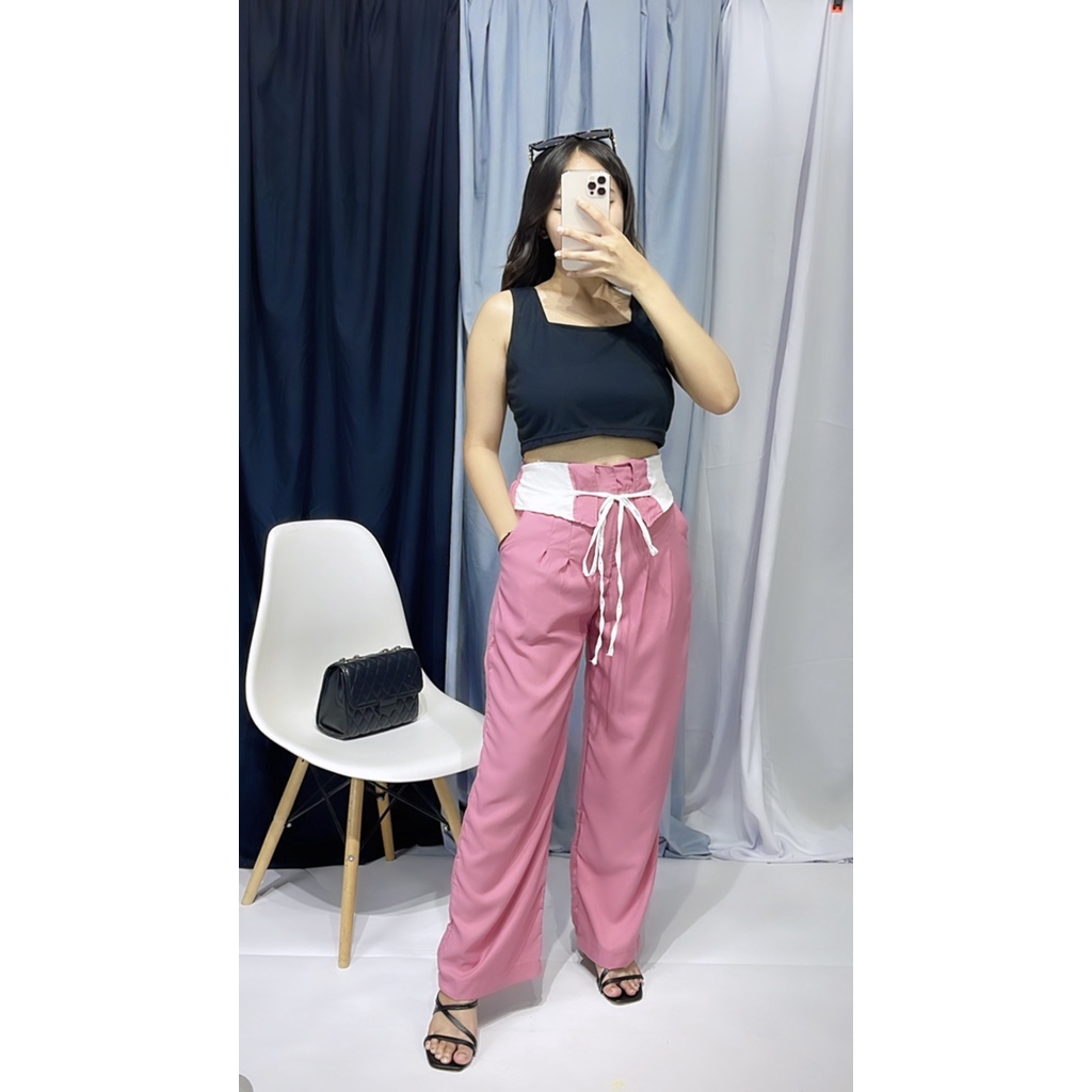 BEFAST - ZRX OOTD CELANA KULOT SOYA / KETLIN PANTS TWISTCONE / Celana Kulot HW Keluaran Terbaru / Outfit Wanita Remaja ABG Trendy / Kulot Polos Formal / Fashion Kekinian Wanita Remaja / OOTD Style Wanita Korean / Terlaris