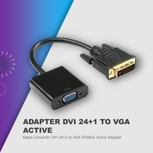 Converter Cable DVI 24+1 to VGA Active Konverter Kabel Dual Link DVI To VGA Female Pin Adapter 24 + 