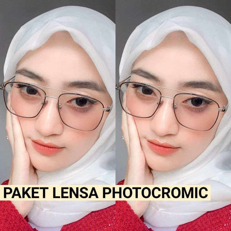 Kacamata Blueycromic / Kacamata Photocromic / Kacamata Antiradiasi / Kacamata Wanita &amp; Pria / Kacamata Minus / Kacamata Fashion / Kacamata Terbaru