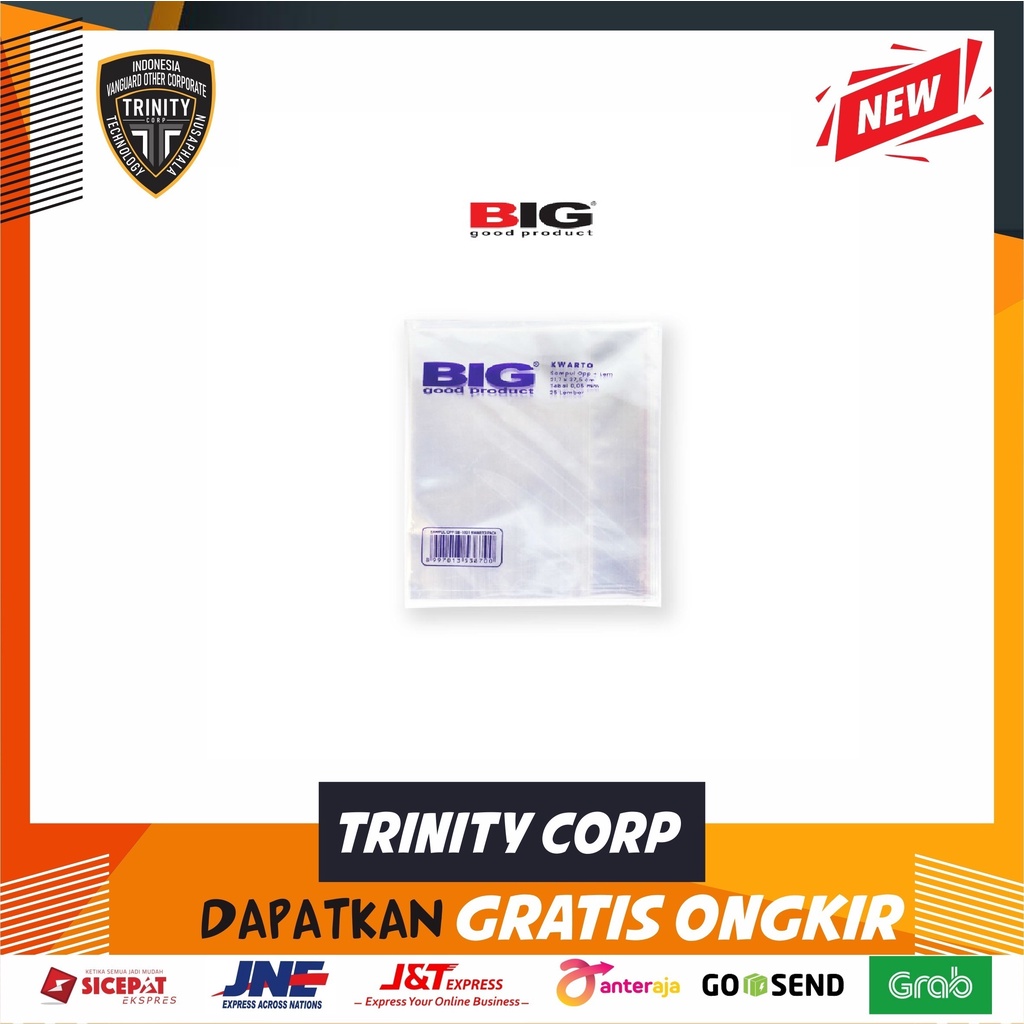 

Sampul Buku Quarto Kwarto BIG OPP Lem Sealing SB-1001 Per Pack