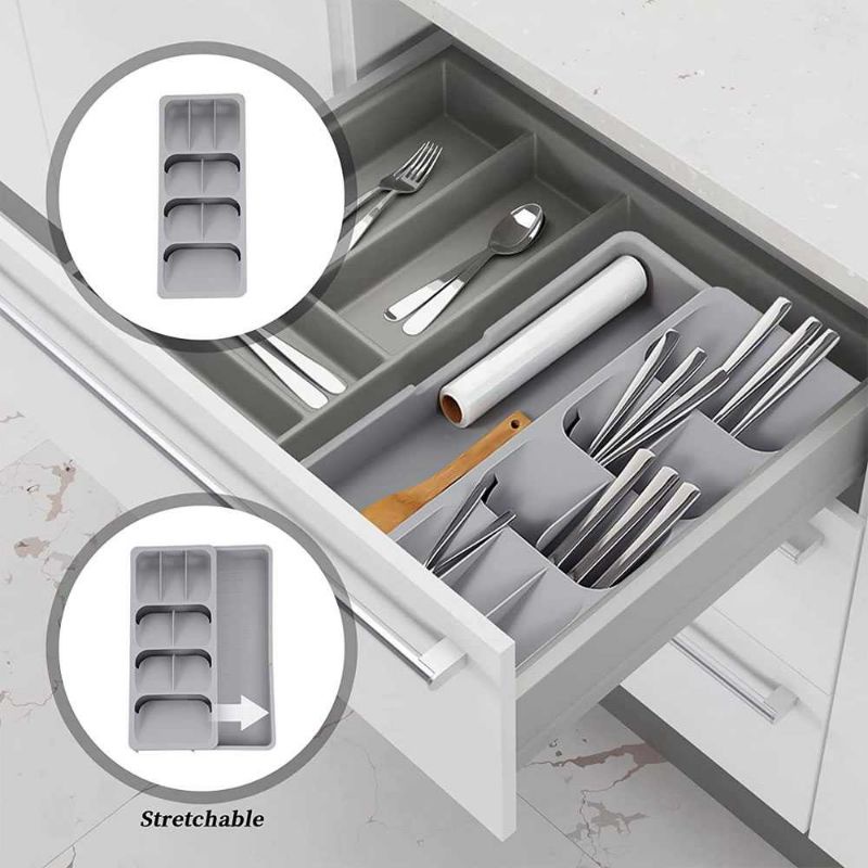 Rak Sendok Makan Laci Rak Dapur Organizer Tempat Sendok Garpu Laci Susun Cutlery Rack