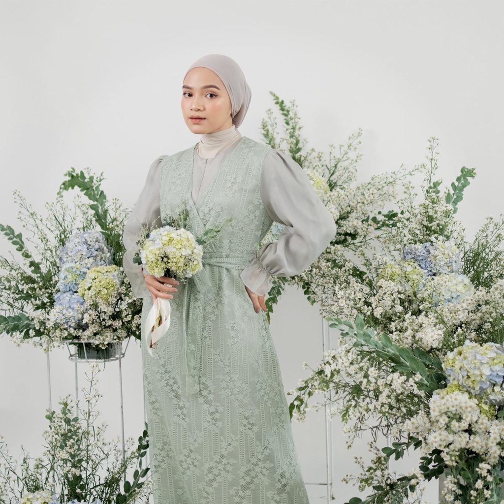Maryam Organza Dress Ld 106/Dress Korean Syle/Dress Brukat Kondangan/Dress Lebaran/Dress Wanita/Dress Brukat Full Furing/Dress Lamaran/Dress Prewedding