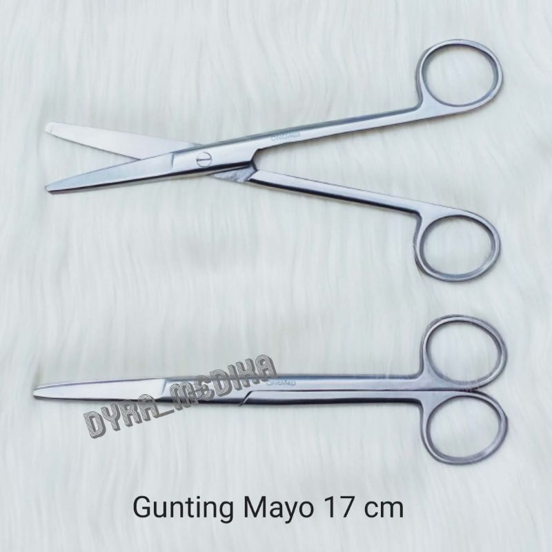 

GUNTING MAYO LURUS 17 CM STAINLESS STEEL / MAYO SCISSORS STRAIGHT 17CM STAINLESS
