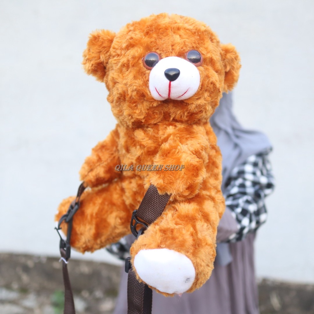 TAS SELEMPANG BEAR FULL BADAN KARAKTER BONEKA