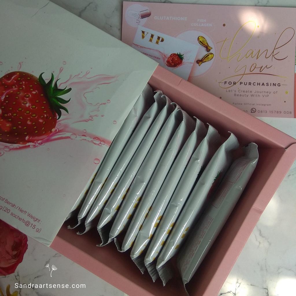 [ORI] VIP COLLAGEN BOX Minuman Serbuk Perawatan Kulit dari dalam 100% original BPOM