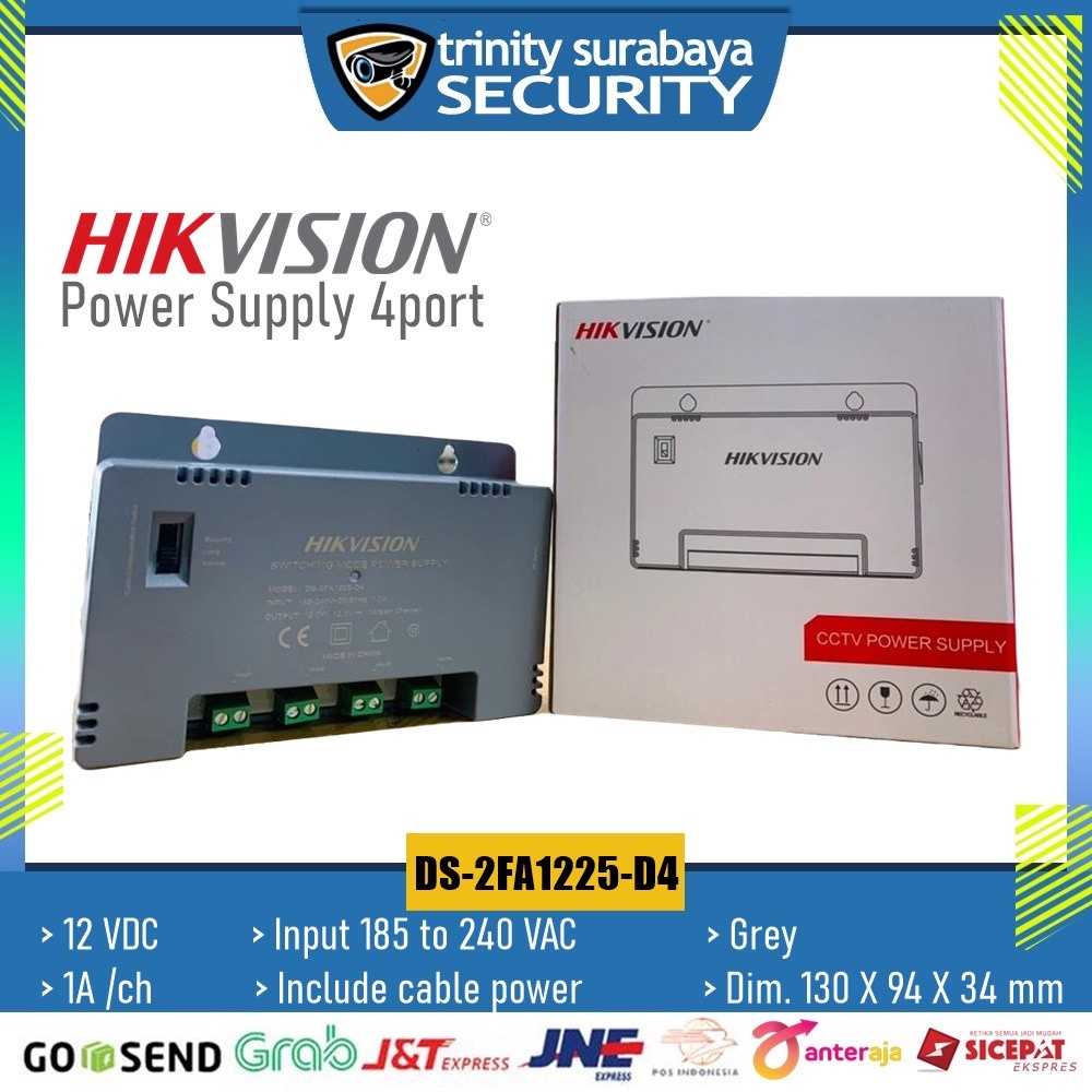 PSU Power Supply Hikvision 4port DS-2FA1225-C4 12V 4A  -PSU-