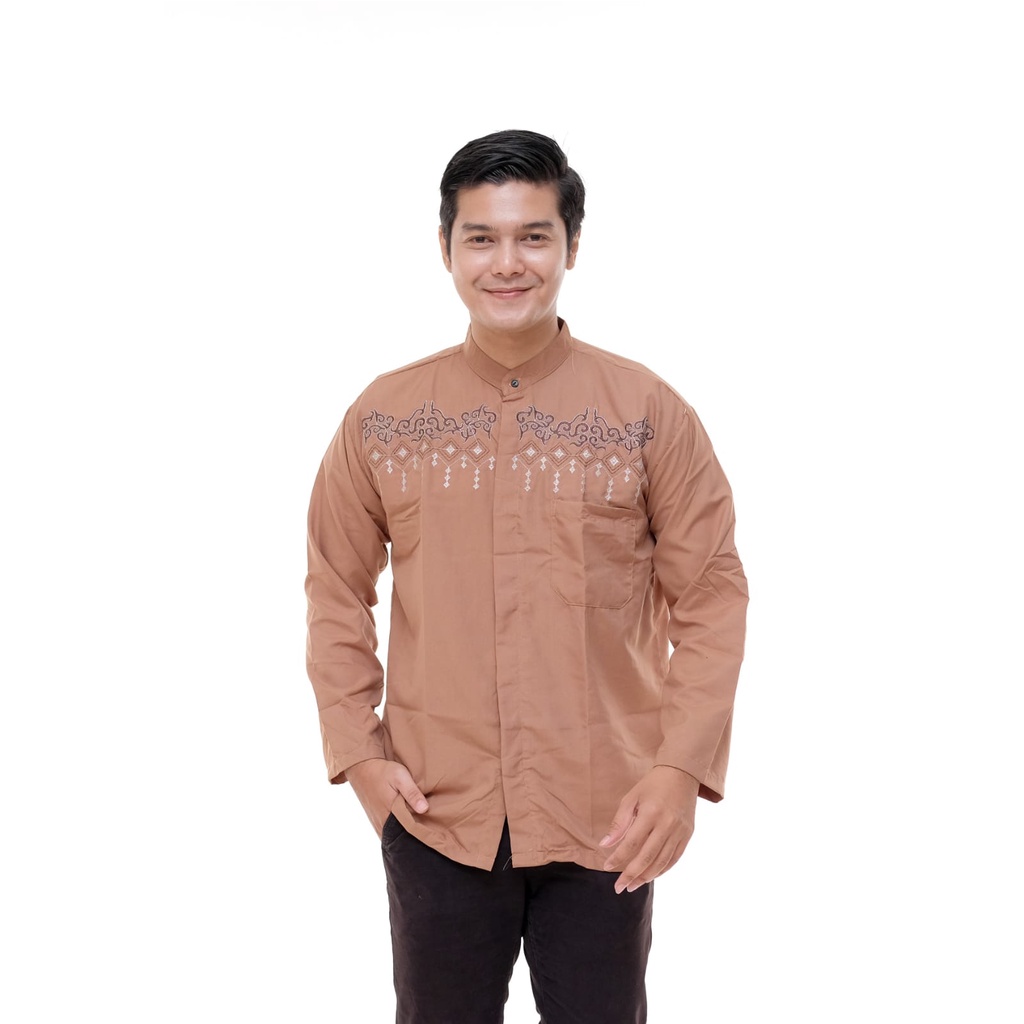 Baju Muslim Pria Dewasa Lengan Panjang Baju Koko Motif Terbaru Size M L XL XXL