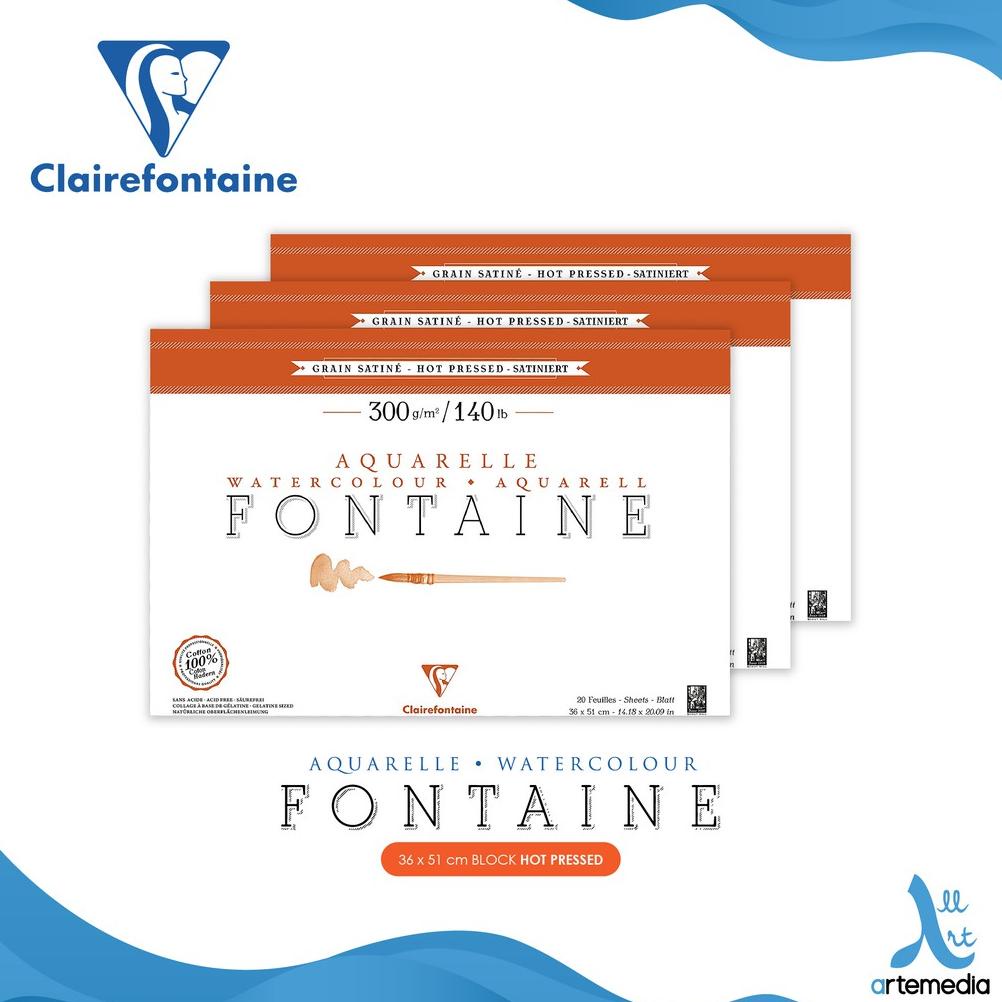 

Watercolor Pad Clairefontaine Fontaine 36x51cm Watercolor Paper Block