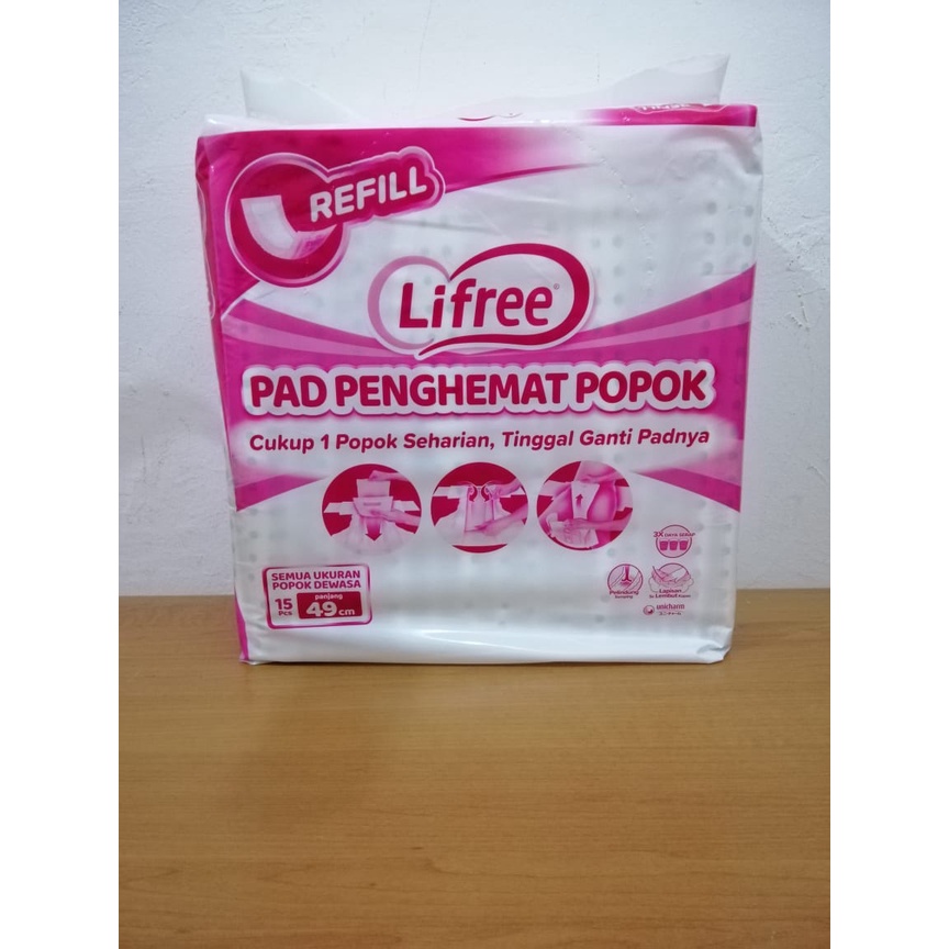 Lifree pads penghemat pants value new putih 49cm satuan bungkus