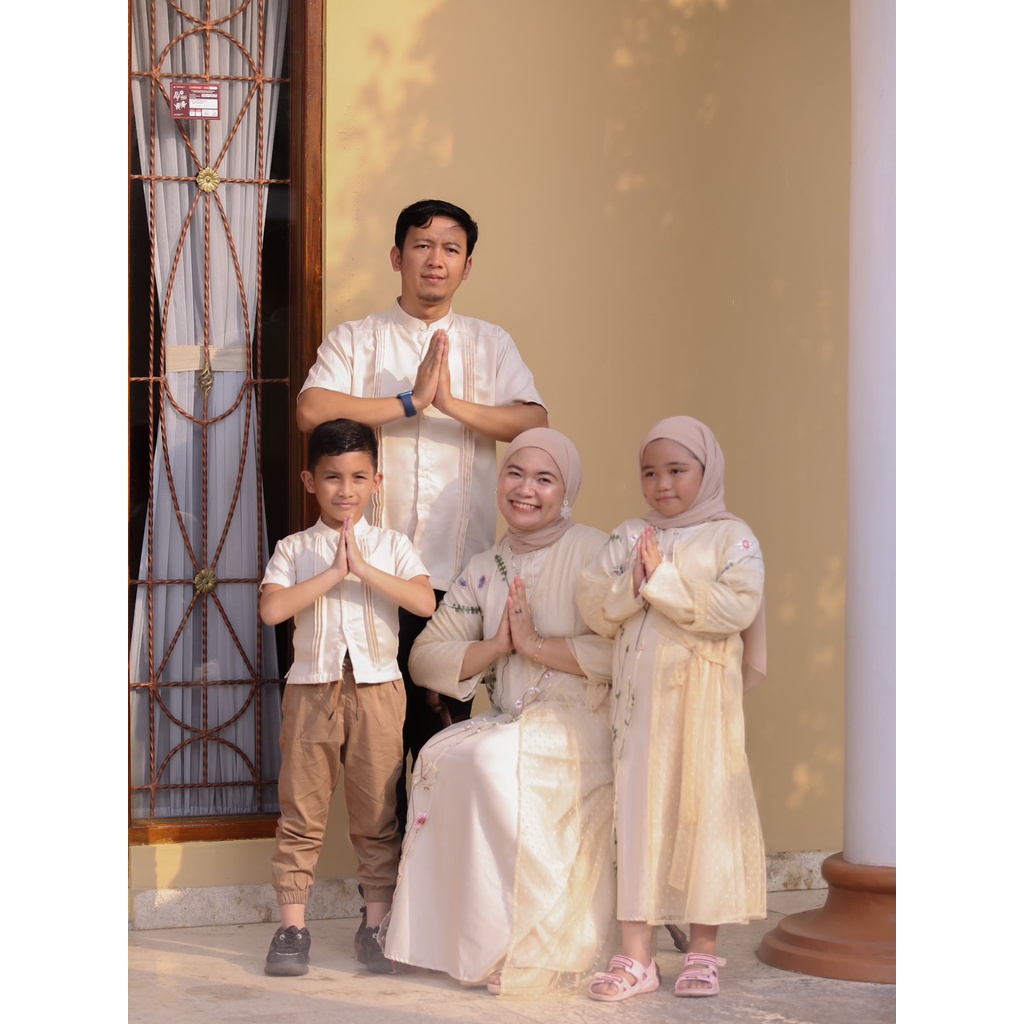 SHABBY AMEENA SERIES Family Set Cream