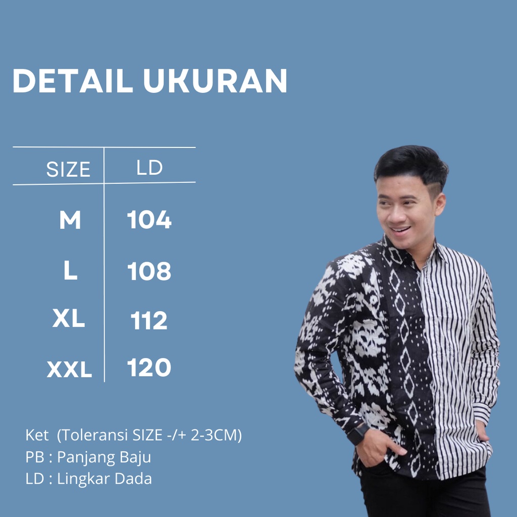 DT OLLSHOP - Kemeja Batik Lengan Panjang Diamond  Motif Songket Asli Pekalongan