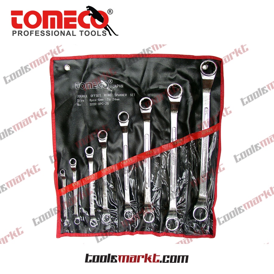 Tomeco 8 pcs Kunci Ring Set CRV 6-24mm