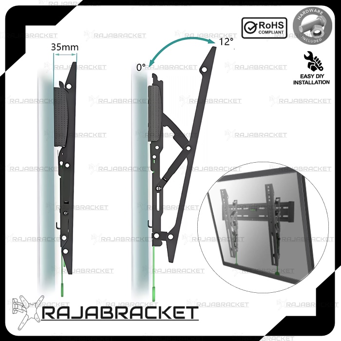 Braket Breket Briket Bracket TV 32 40 42 43 49 50 55 60 65 67 70 inch Waterpass, Pasti COCOK dan PAS Breket TV LCD LED Semua merk tv