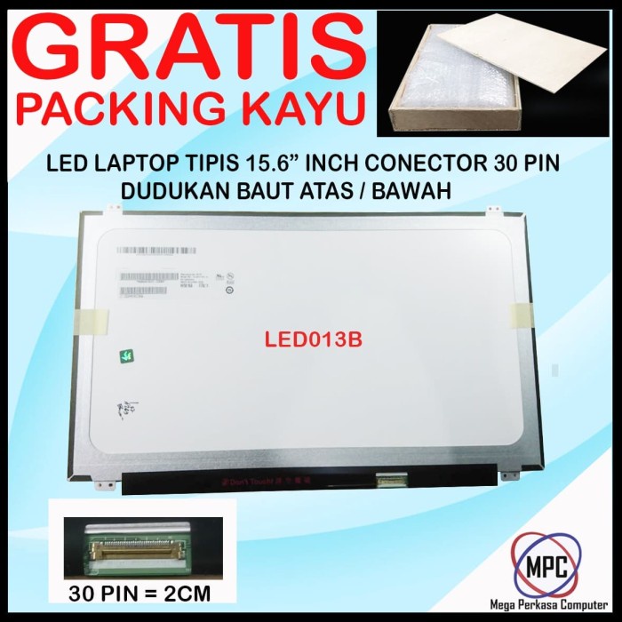 Terlaris Lcd Led Laptop 15.6 Inch Slim 30 Pin