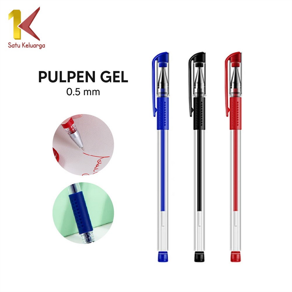Satu Keluarga Pena Gel A5 Alat tulis Stationary Pulpen Gel MIMI 0.5mm Standard Pena Cair Anak Sekaol