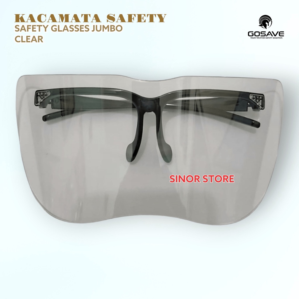 Kacamata Safety JUMBO Bening Gerinda Glasses GOSAVE