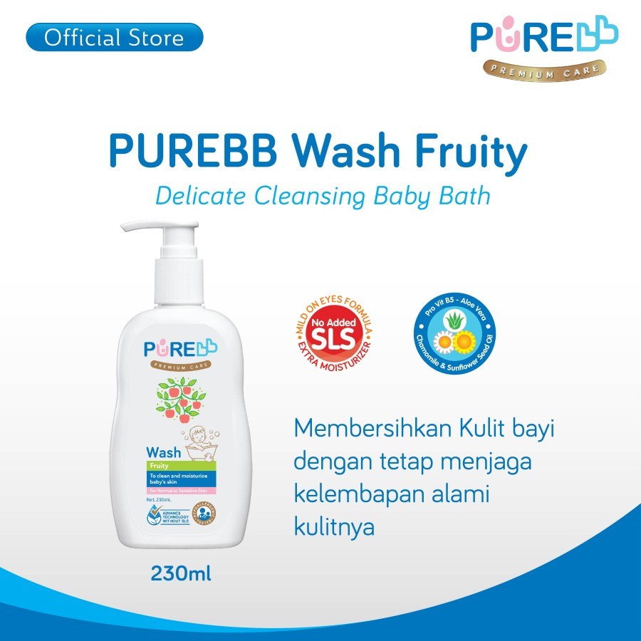 Pure Baby Wash 2in1 230ml / Sabun+Shampoo Bayi