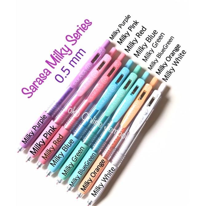 

ATK0815SR satuan MILKY Series SARASA 0.5 pulpen gel zebra JAPAN milk