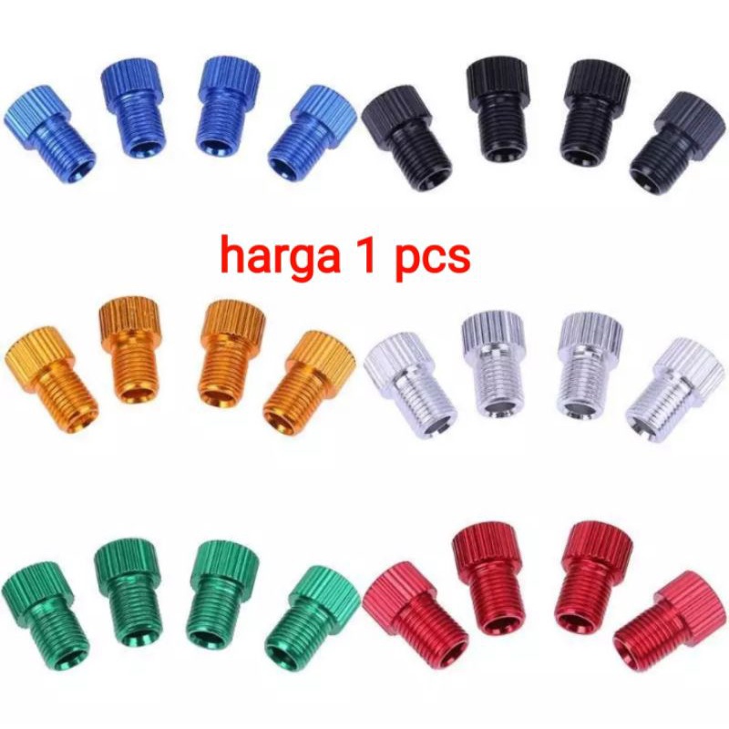 Adaptor Pentil Sepeda Presta Ke Pentil Besar Schrader Motor Pompa French Valve FV To American Valve AV Presta to Schrader Valve Adapter
