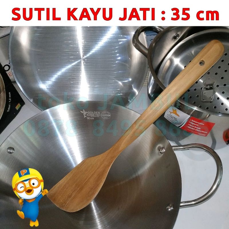 sodet centong sutil spatula kayu jati 35 cm