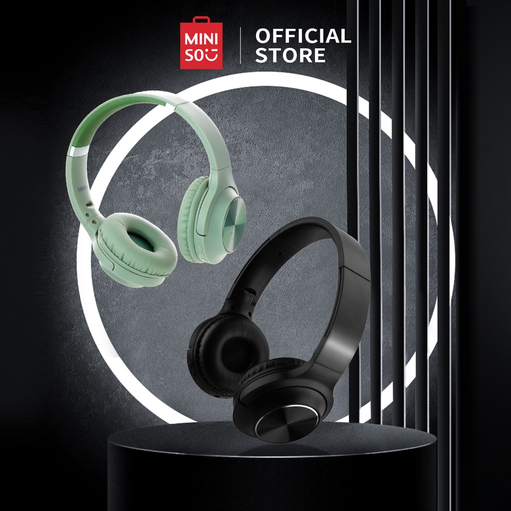 【CLEARANCE】MINISO Headset Bluetooth Headphone Wireless Henset Bloetooth Earphone Bass Stereo Surroun