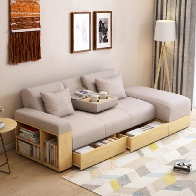 Sofa Bed Multifngsi dengan laci & Storage